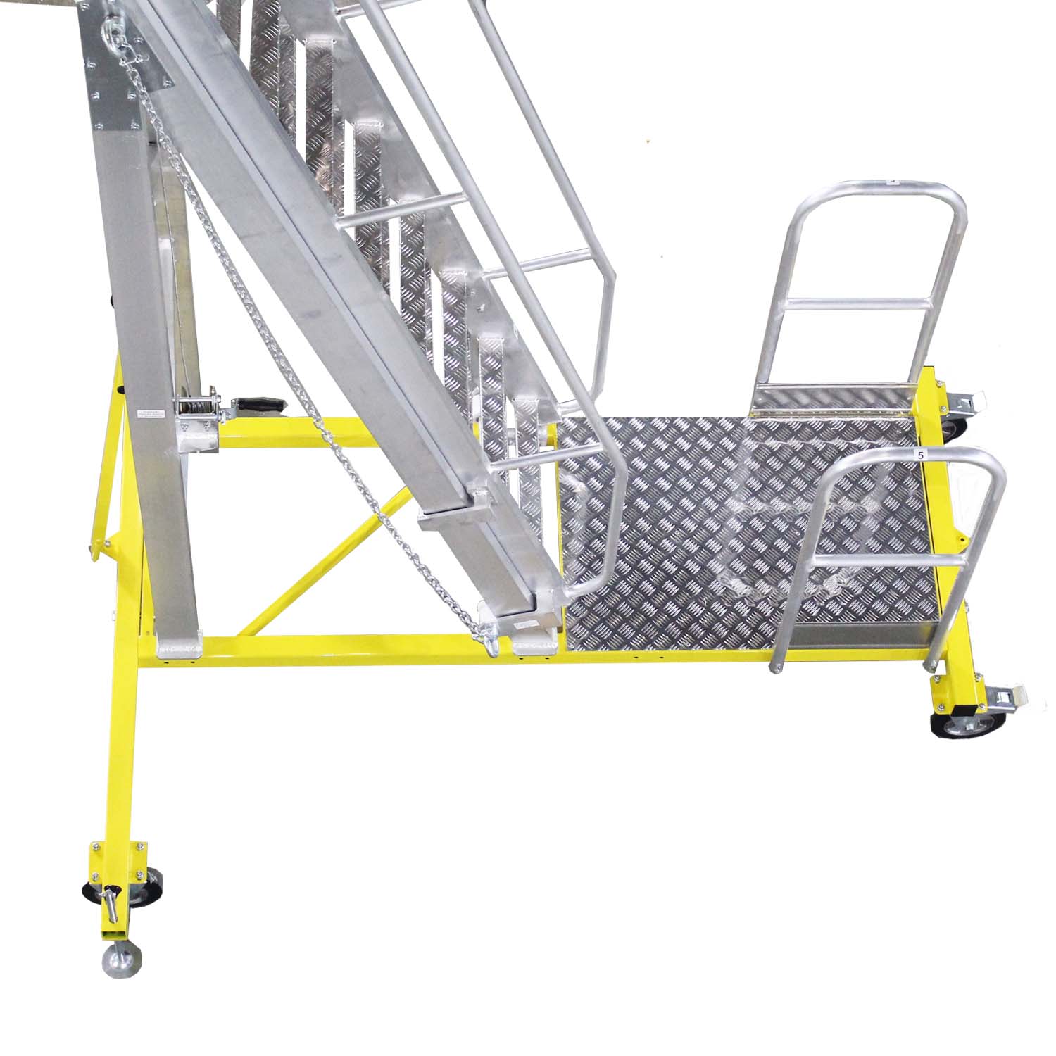 Мобильная вышка-стремянка алюминиевая с платформой ВСА-Н