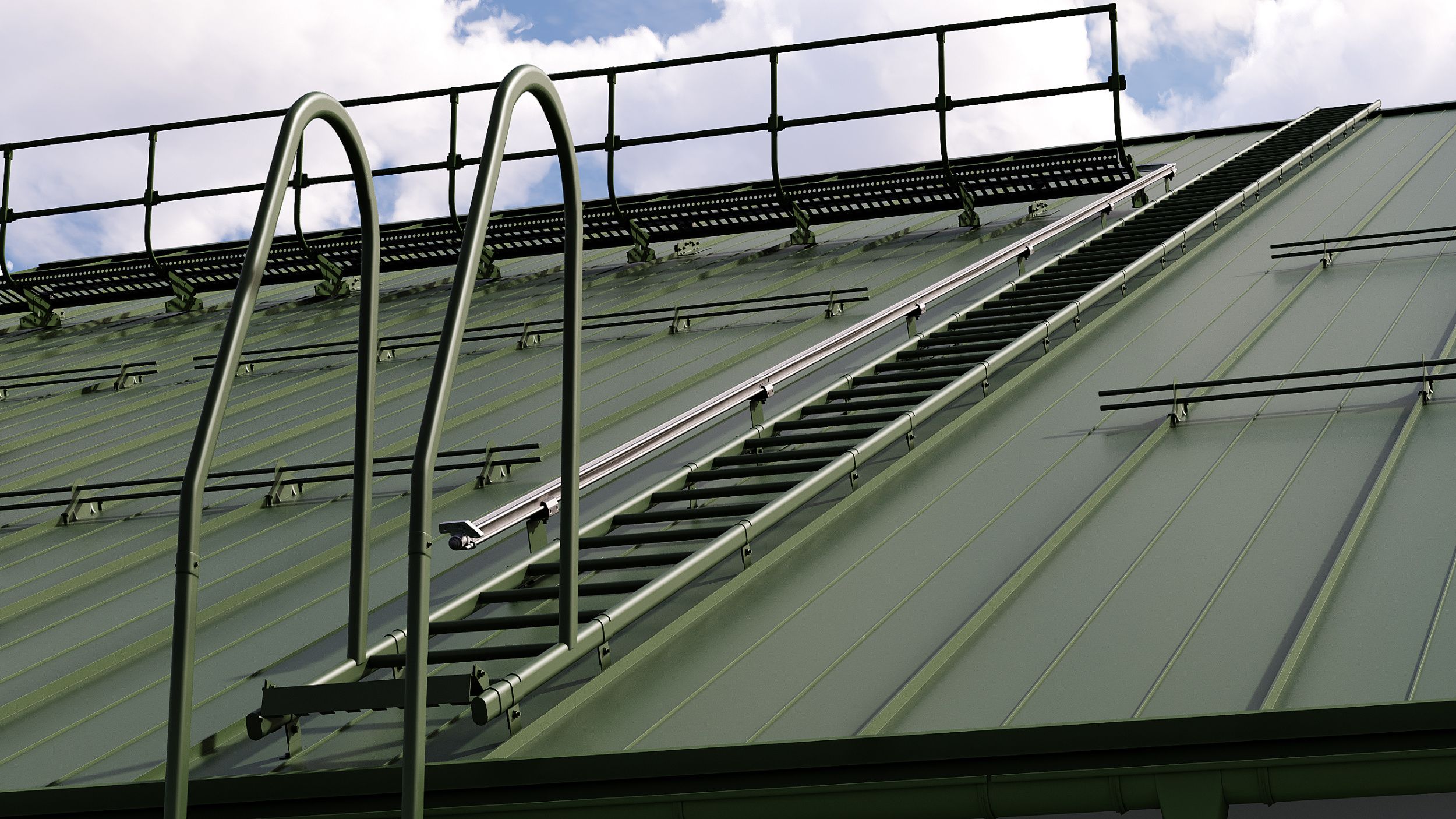 Анкерная линия горизонтальная жёсткая UNA