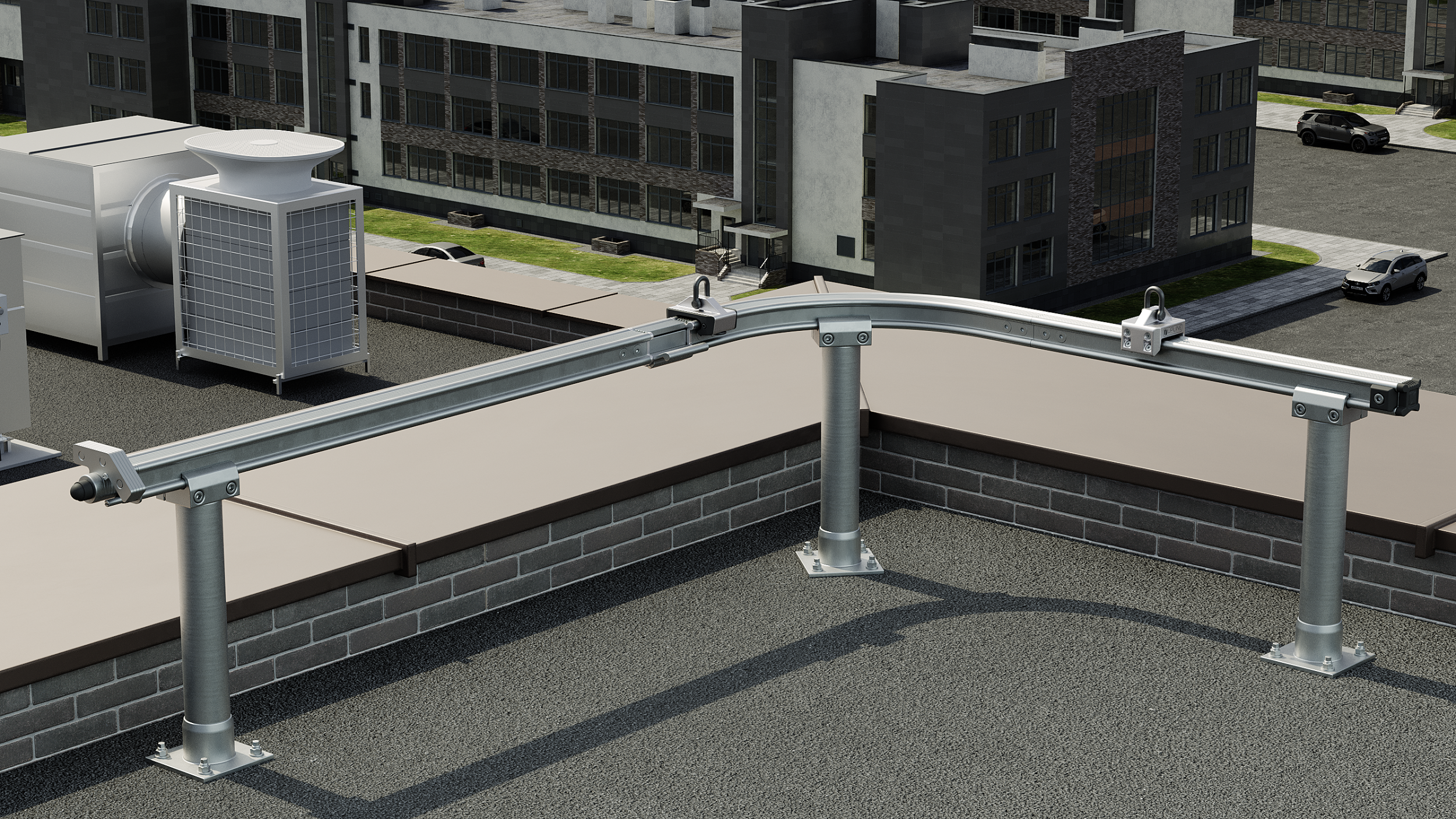 Анкерная линия горизонтальная жёсткая UNA