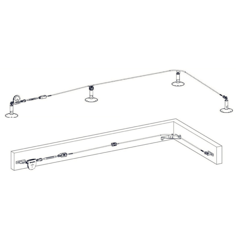 Анкерная линия гибкая горизонтальная ALTILIGNE